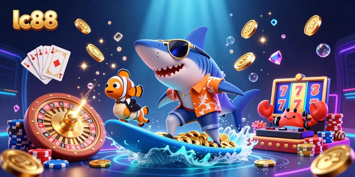 lc88 casino adventure with shark and seahorse creating winning moments at thrilling slots