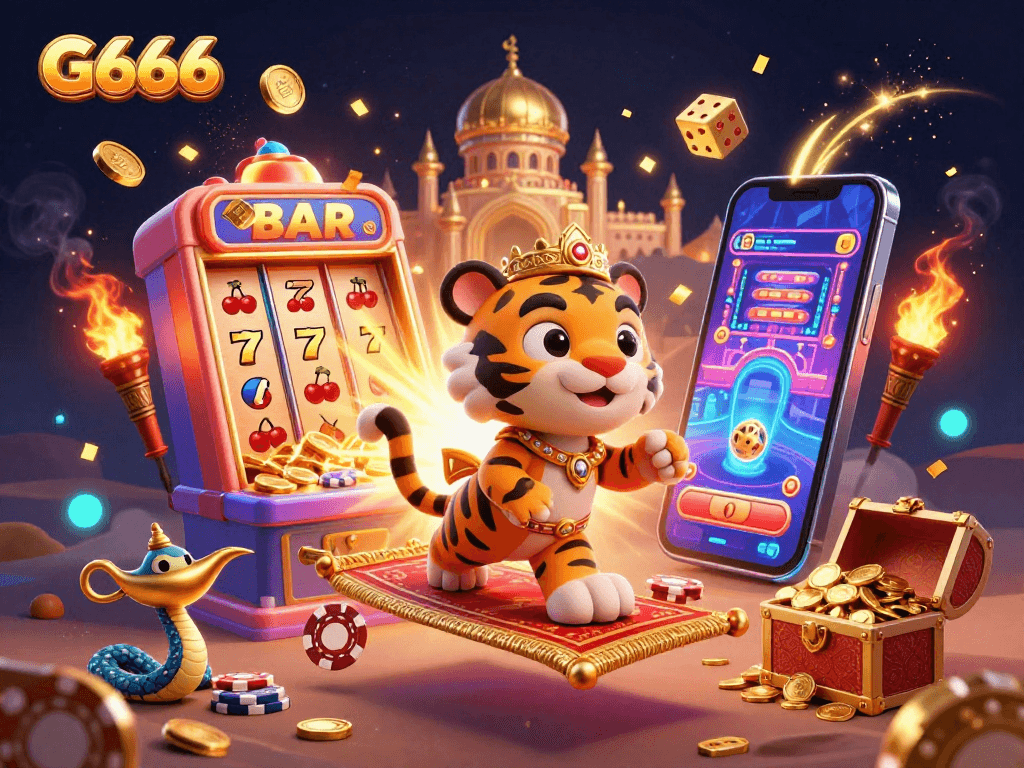 Experience the thrill of G666 casino with a vibrant jackpot scene showcasing exciting games and winning moments.