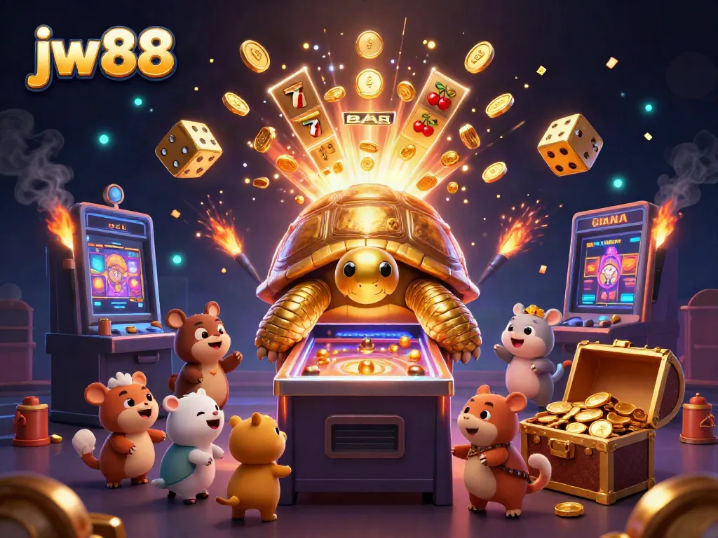 Experience the excitement of gaming with jw 88 in this vibrant, action-packed casino scene.