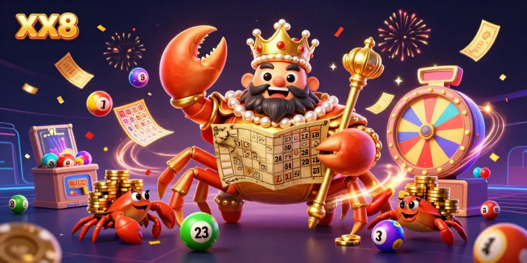 Experience thrilling gameplay with the vibrant XX8 casino illustration showcasing dynamic lottery excitement.