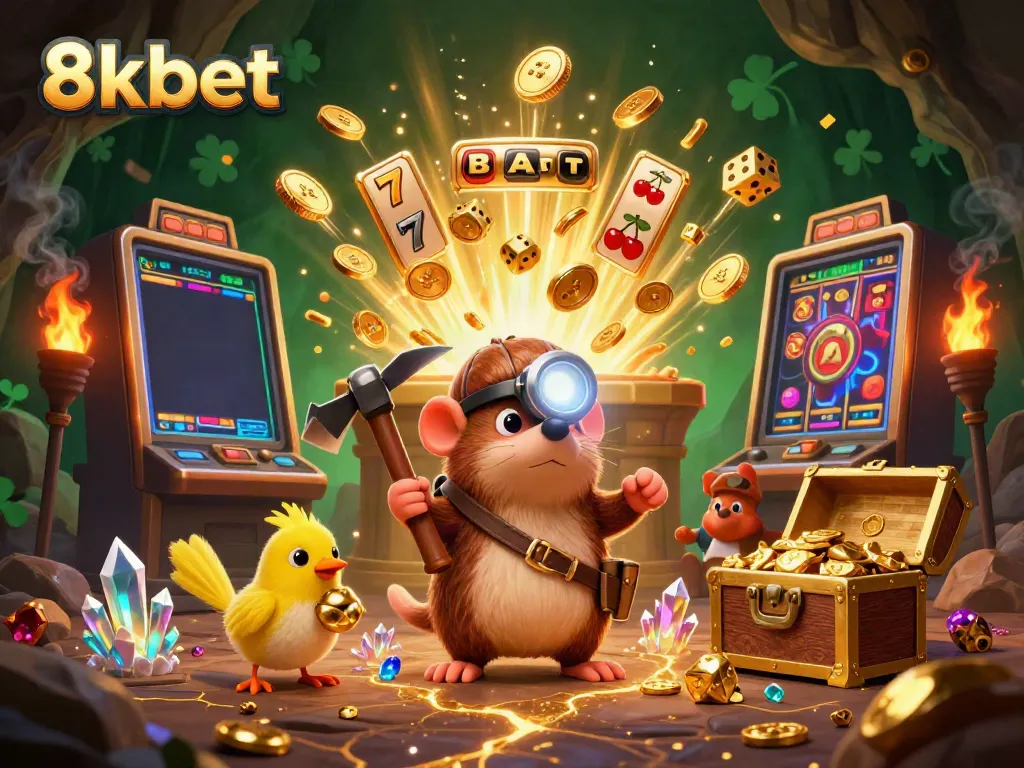 Experience thrilling wins with 8kbet in a vibrant casino adventure scene