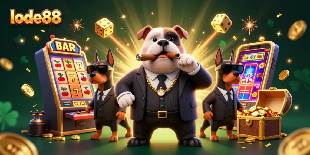 Experience the thrill of the lode88 casino with jackpot wins and exciting game elements in a vibrant scene.