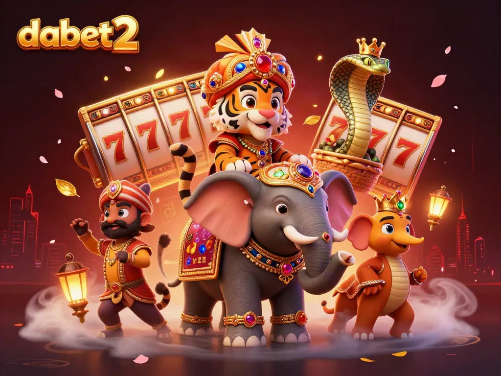 dabet2 enhances excitement with a colorful, dynamic illustration featuring slots and festive elements.