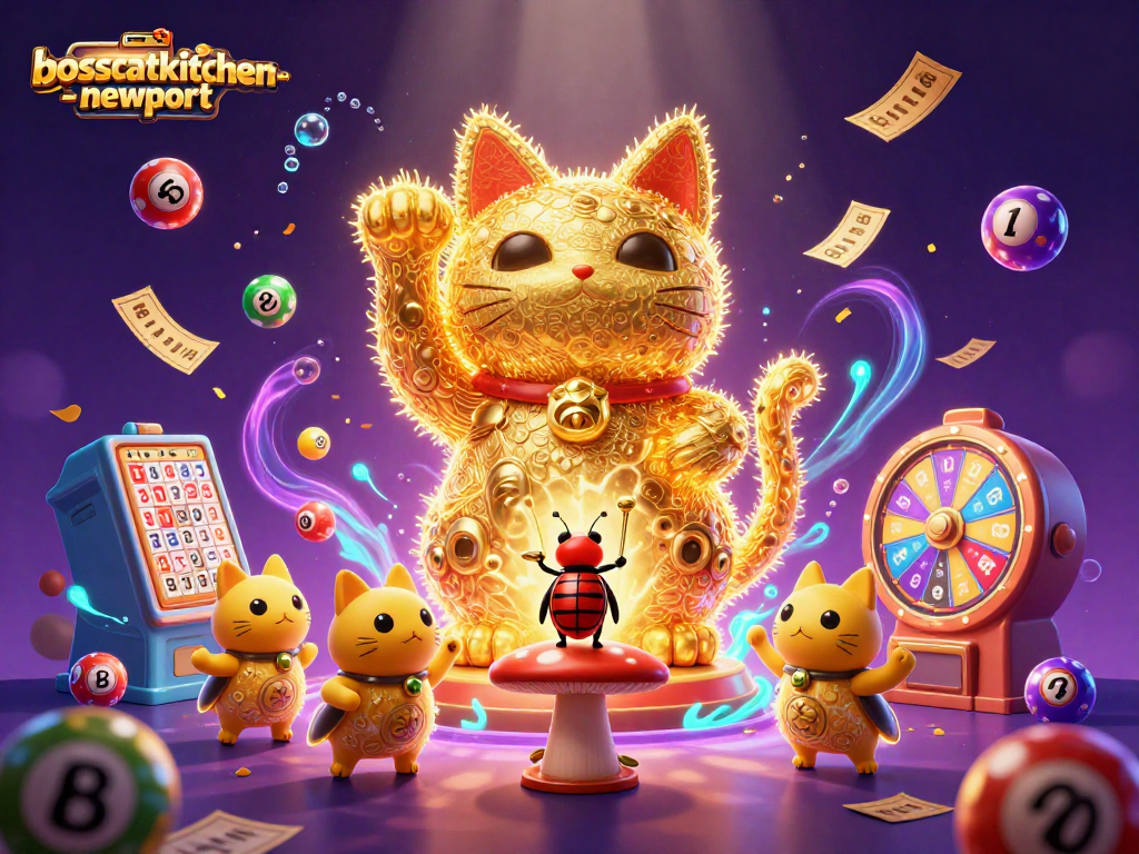 Experience thrilling gameplay with bosscatkitchen-newport's animated lucky cat and dynamic casino elements.