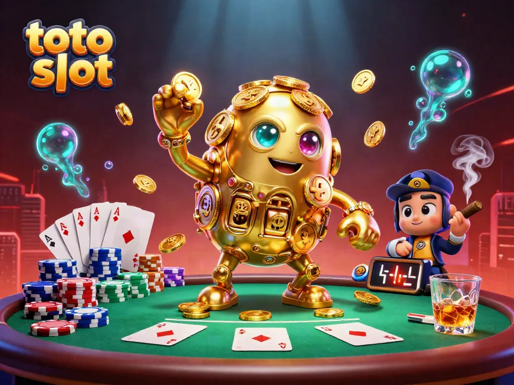 Spin the reels for thrilling wins in toto slot with a vibrant casino scene full of action.