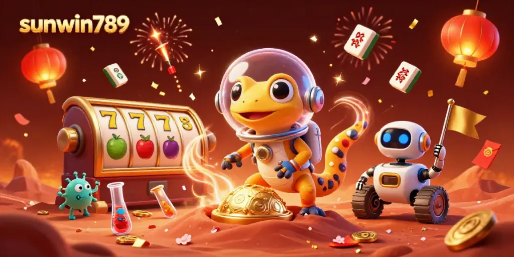 Experience excitement with sunwin789 as a Martian gecko discovers a golden casino on Mars.