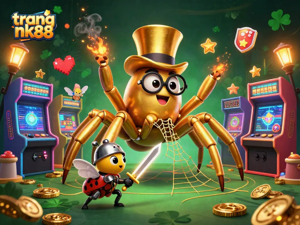 Engage in thrilling gameplay with trang nk88 amidst vibrant casino symbols and characters
