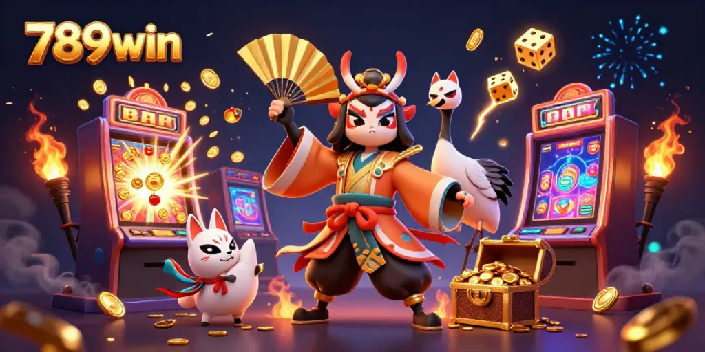 Join the excitement at 789win with vibrant slot symbols and dynamic gaming visuals.