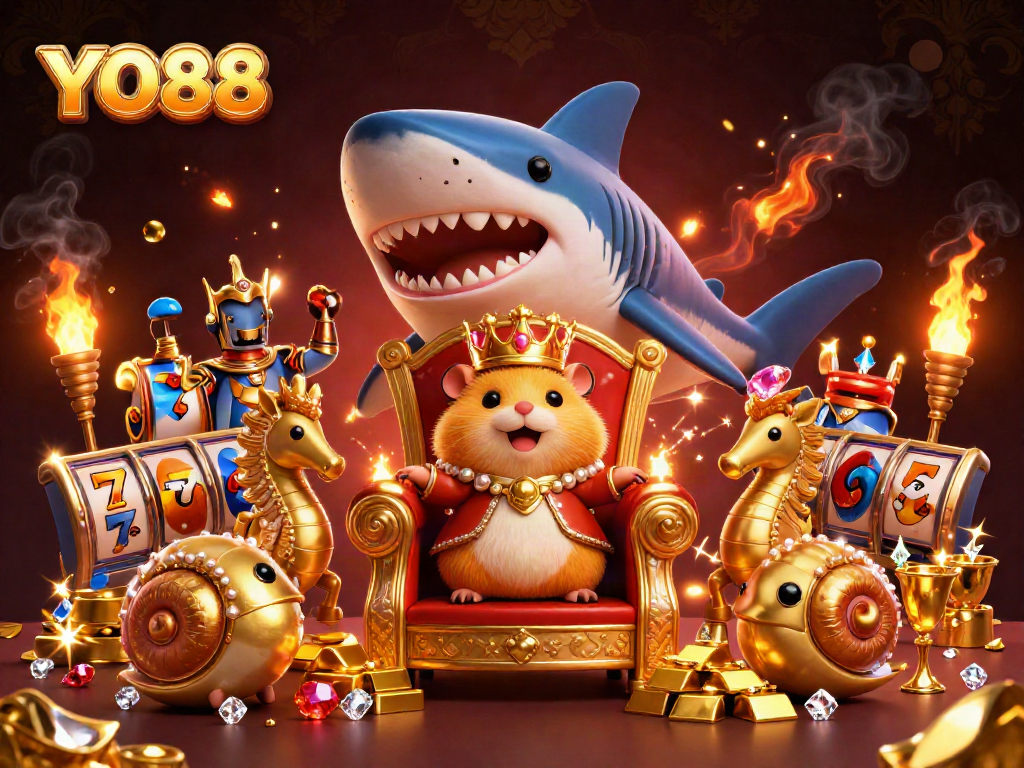 Experience thrilling gameplay with YO88's golden jackpot slots and vibrant casino atmosphere.