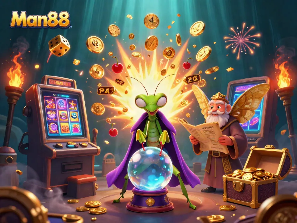 Experience the thrill of winning with Man88, featuring a vibrant casino scene full of excitement and energy.