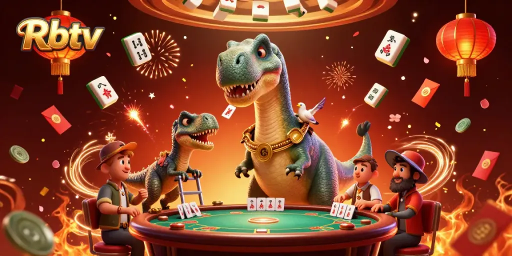 Menyaksikan Rbtv dengan dinosaurus tiga dimensi menakjubkan di kasino penuh aksi.