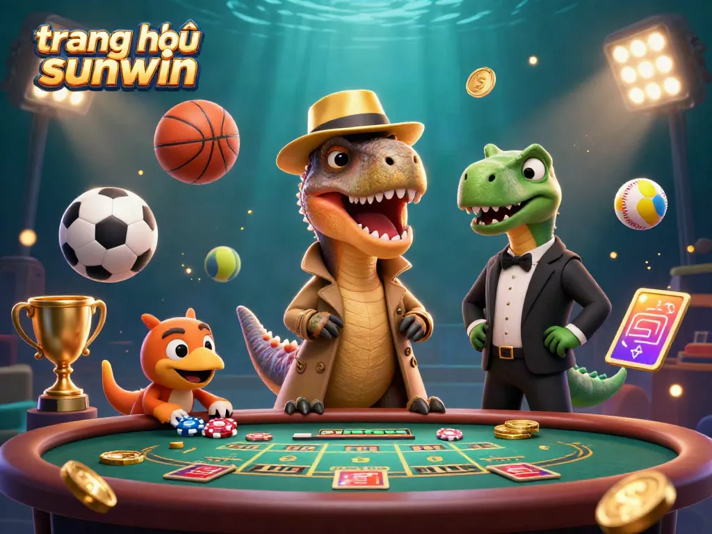 Experience thrills and excitement at the trang chủ sunwin with vibrant 3D characters engaging in casino action.