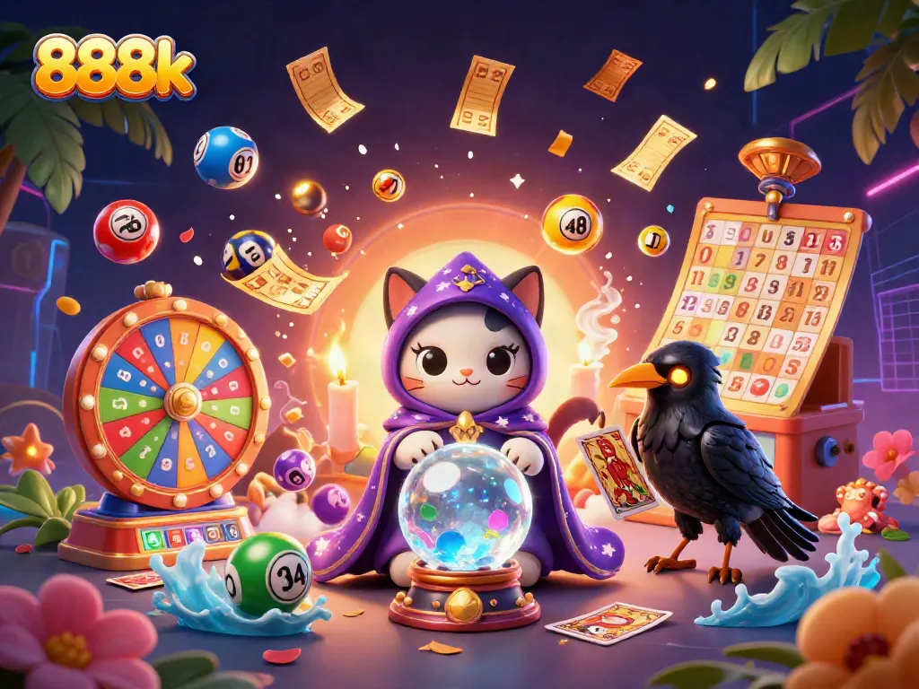 Engage with 888k's vibrant casino world featuring mystical characters and dynamic gaming elements.